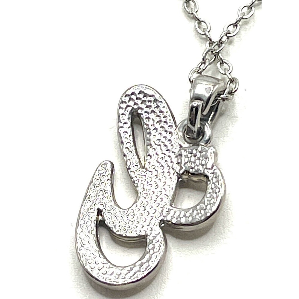 Silver Cursive Initial G Letter Made With Swarovs… - image 4